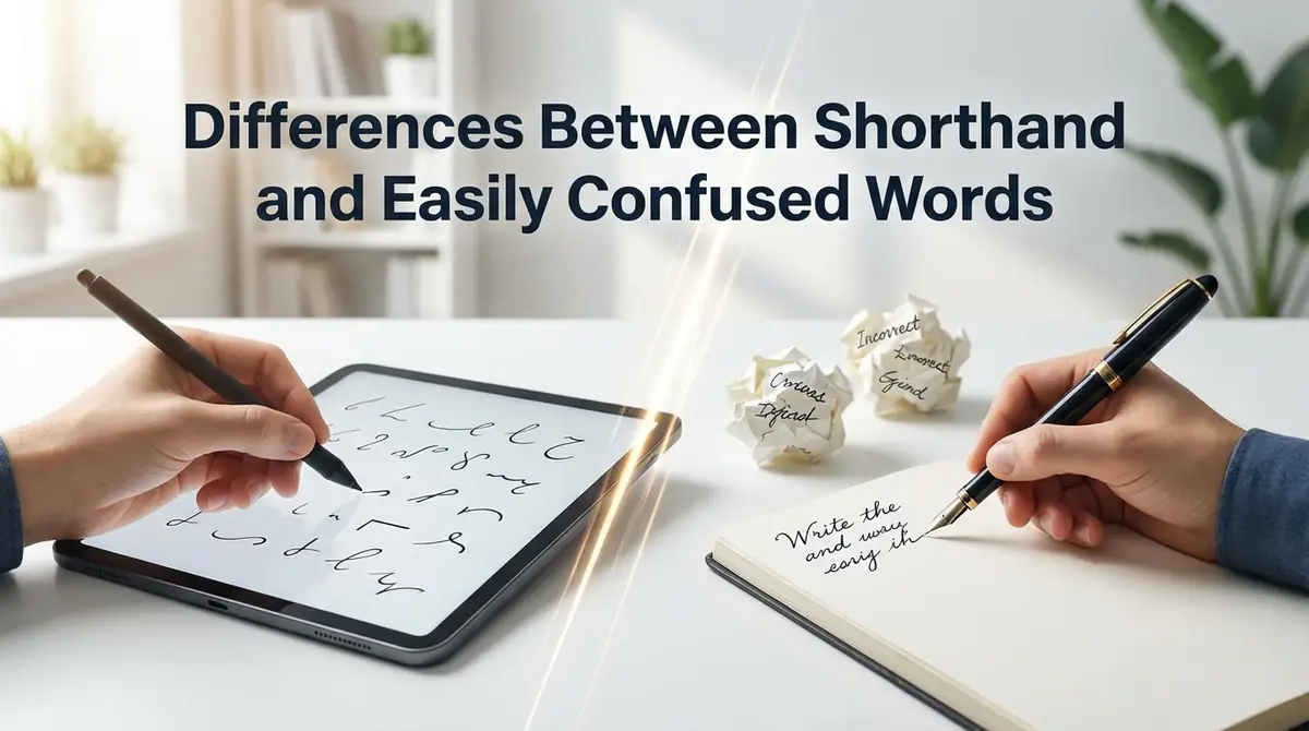 速記と間違えやすい言葉との違い