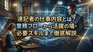 速記者の仕事内容とは？業務フローから活躍の場・必要スキルまで徹底解説