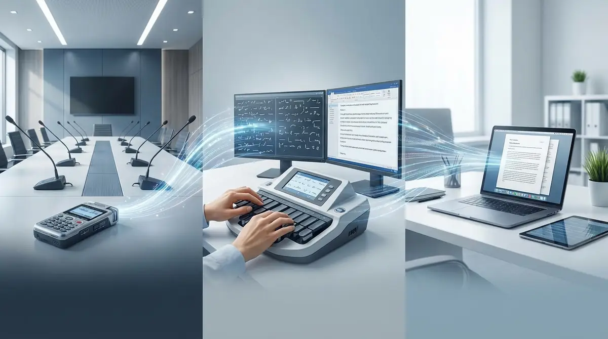 速記者の仕事内容を業務フロー別に解説