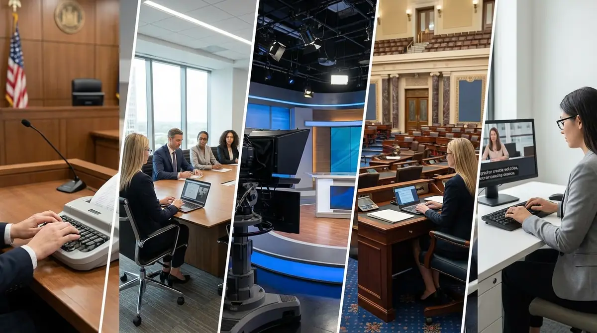 速記者が活躍する5つの現場と仕事内容の違い