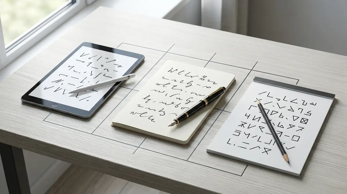 V式速記と早稲田式・中根式の違い【比較表付き】