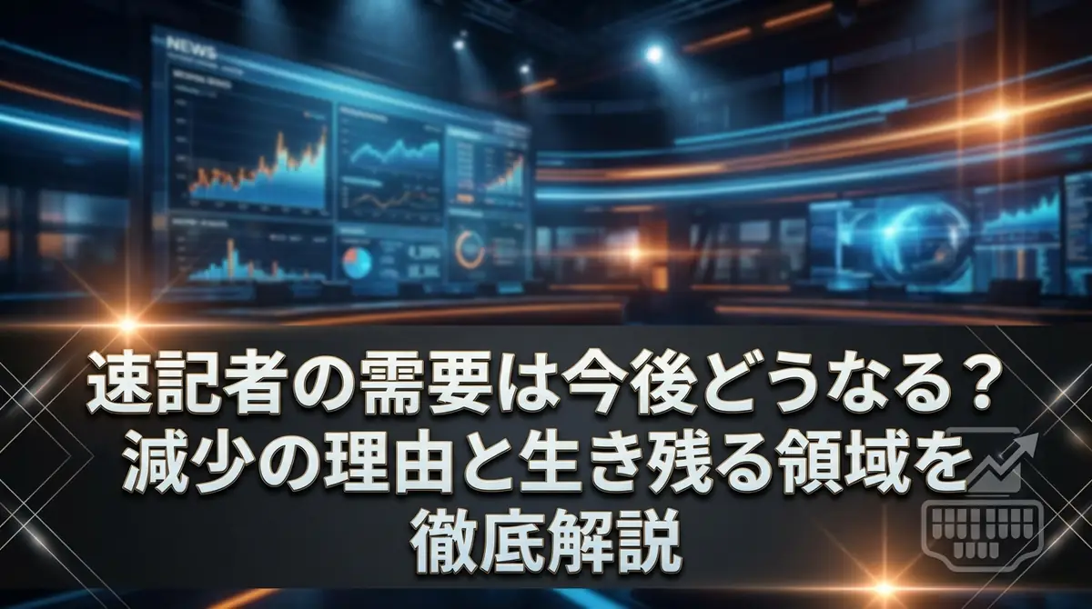 速記者の需要は今後どうなる?減少の理由と生き残る領域を徹底解説