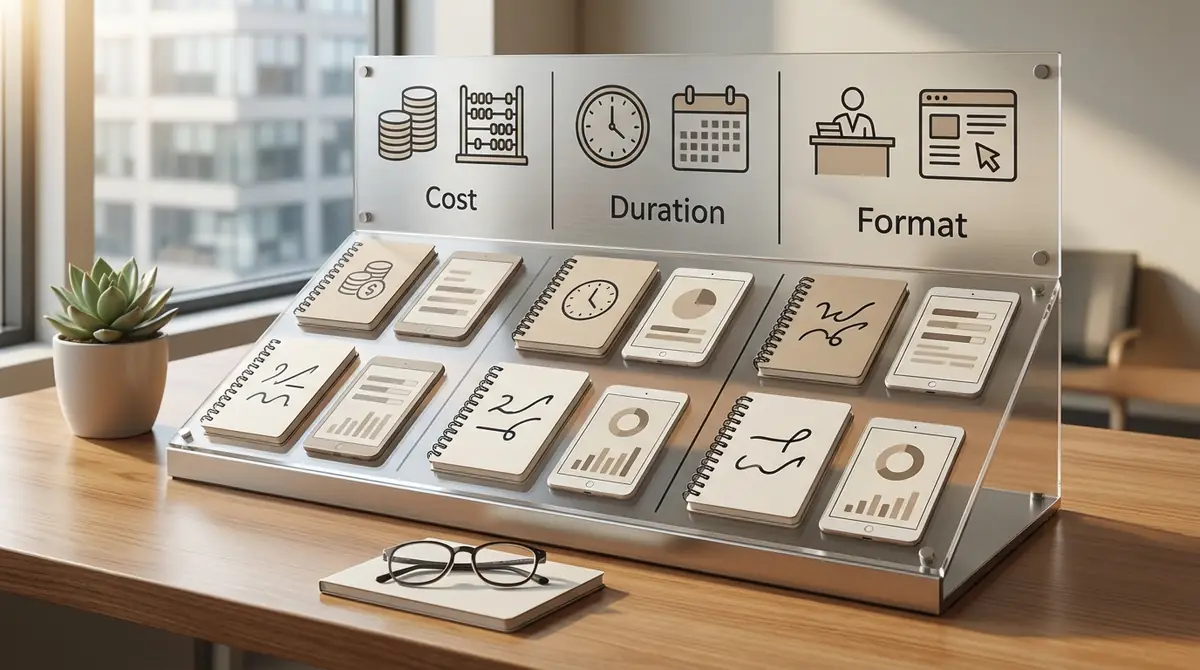 速記教室の比較表｜費用・期間・形式を一覧でチェック