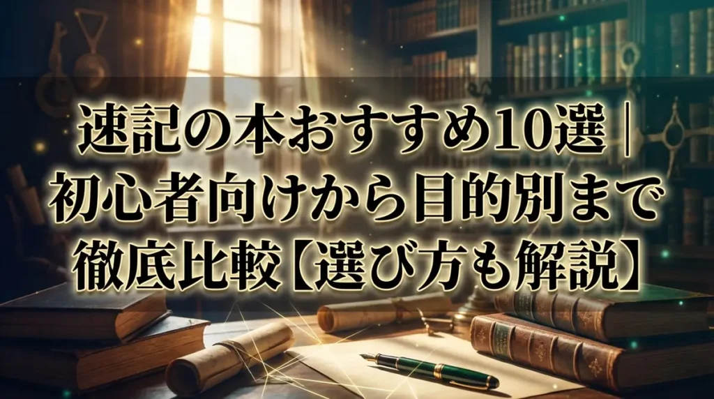 速記の本おすすめ10選｜初心者向けから目的別まで徹底比較【選び方も解説】