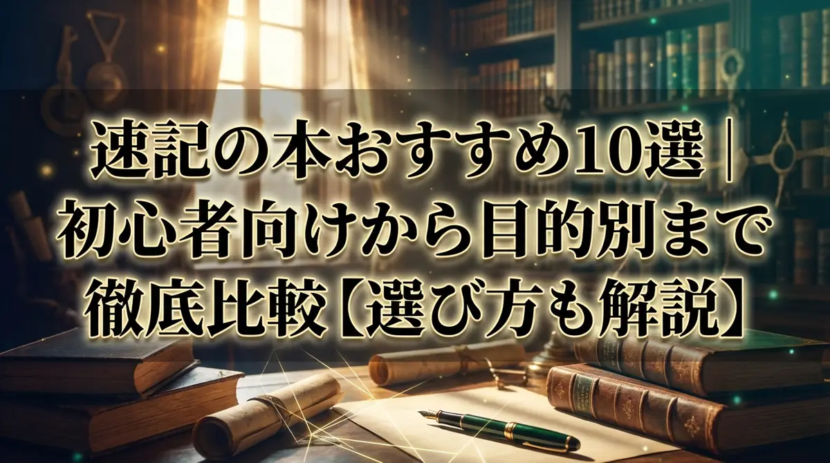 速記の本おすすめ10選|初心者向けから目的別まで徹底比較【選び方も解説】