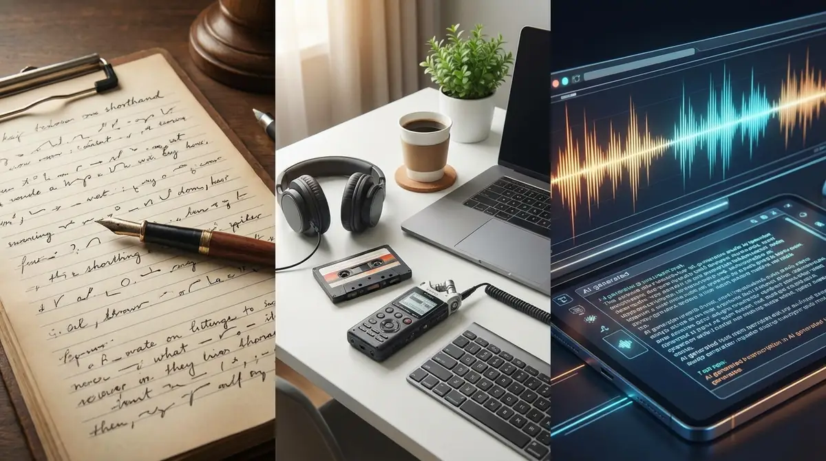 速記 vs テープ起こし vs AI文字起こし｜副業に向いているのは？