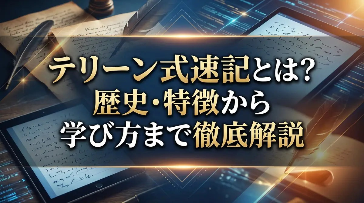 テリーン式速記とは？歴史・特徴から学び方まで徹底解説