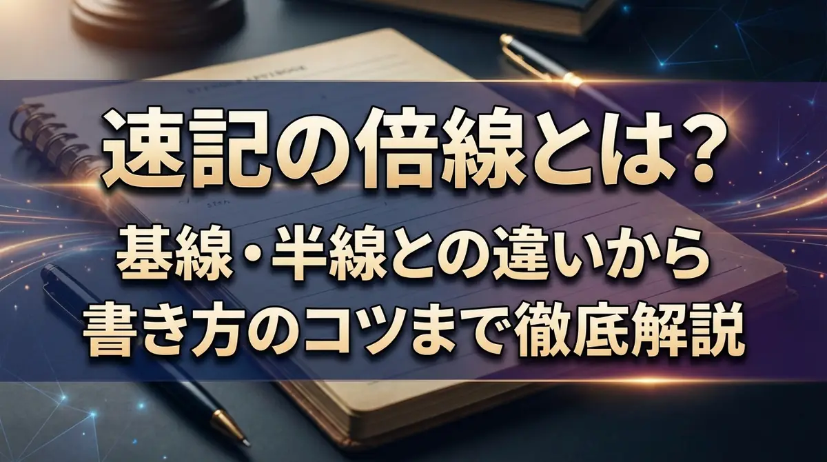 速記の倍線とは?基線・半線との違いから書き方のコツまで徹底解説