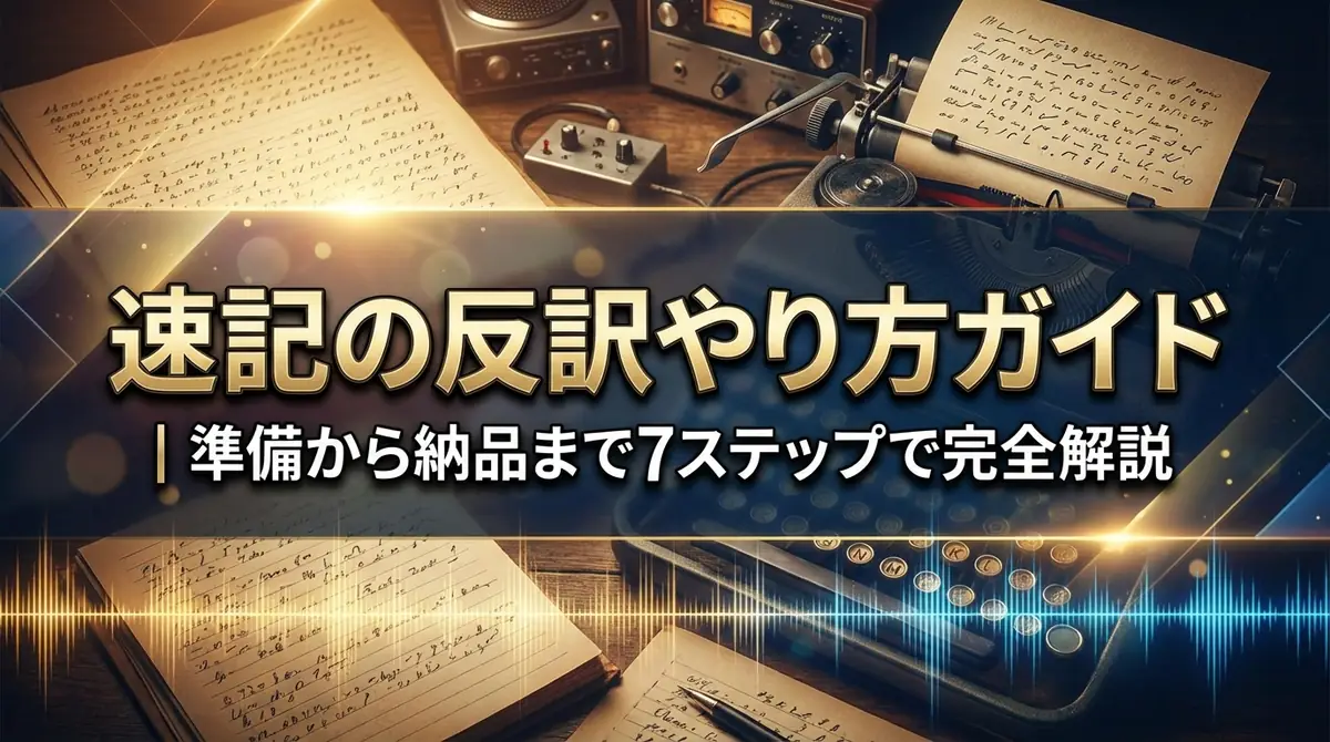 速記の反訳やり方ガイド|準備から納品まで7ステップで完全解説