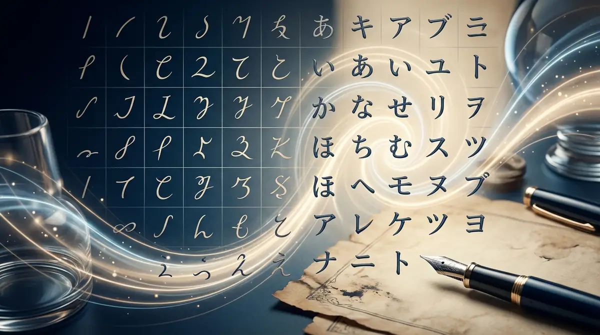 速記の基本文字は五十音に対応する約50種類の符号