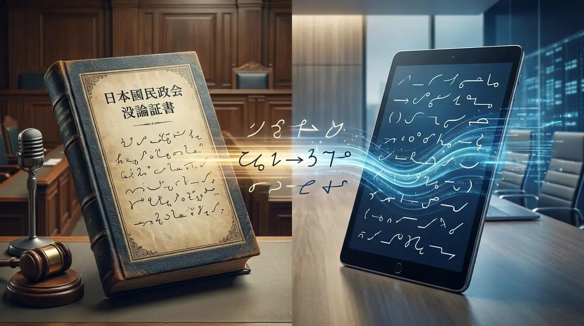 衆議院式速記と田鎖式速記の関係