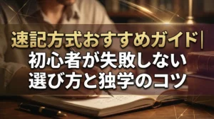 速記方式おすすめガイド｜初心者が失敗しない選び方と独学のコツ