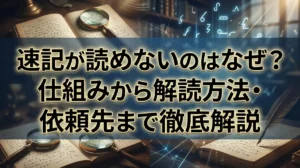 速記が読めないのはなぜ？仕組みから解読方法・依頼先まで徹底解説