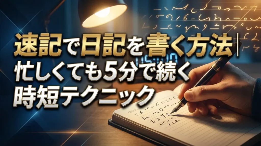 速記で日記を書く方法｜忙しくても5分で続く時短テクニック