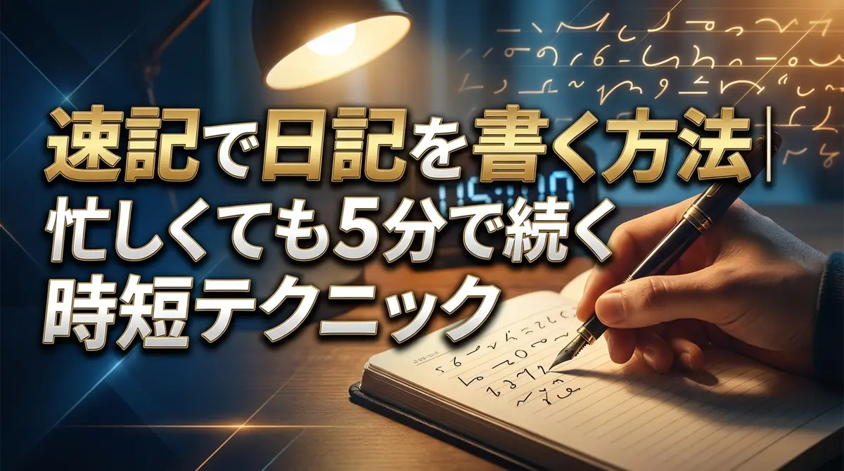 速記で日記を書く方法｜忙しくても5分で続く時短テクニック