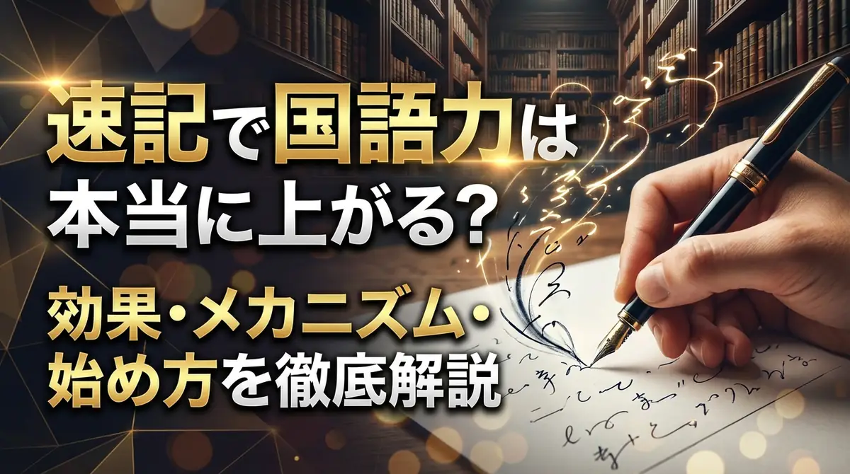 速記で国語力は本当に上がる？効果・メカニズム・始め方を徹底解説