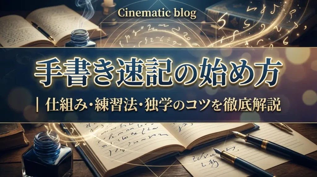 手書き速記の始め方｜仕組み・練習法・独学のコツを徹底解説