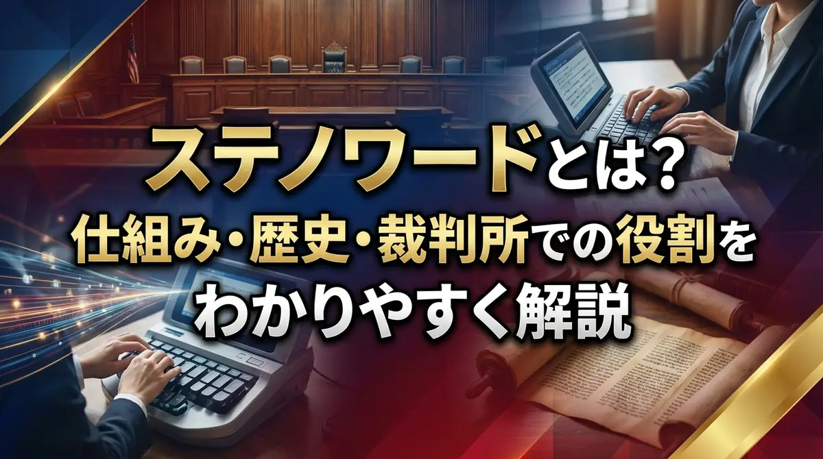 ステノワードとは？仕組み・歴史・裁判所での役割をわかりやすく解説