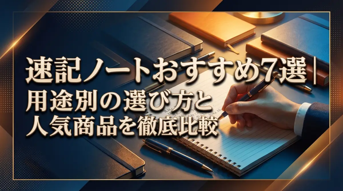 速記ノートおすすめ7選｜用途別の選び方と人気商品を徹底比較
