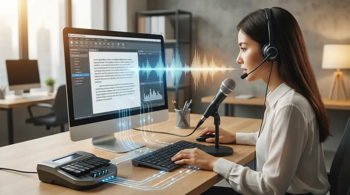 音声認識ソフトとの併用でパソコン速記の効率を最大化