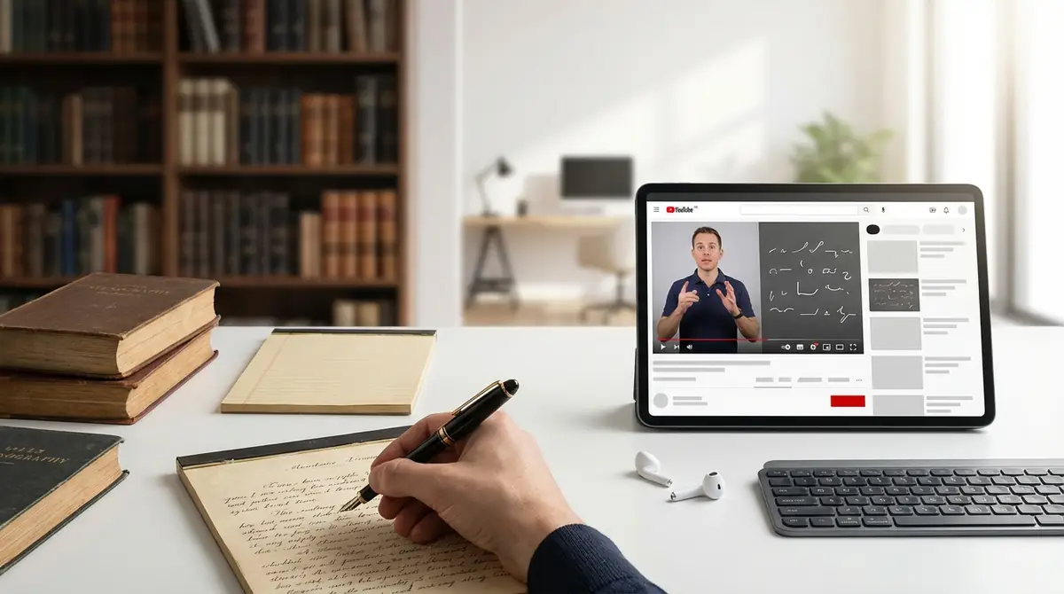 速記をYouTubeで学ぶ3つのメリット【書籍・通信教育と比較】