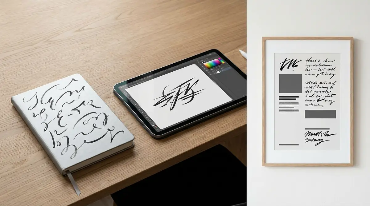 速記風フォントを使ったデザイン実例3選