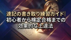 速記の書き取り練習ガイド｜初心者から検定合格までの効果的な上達法
