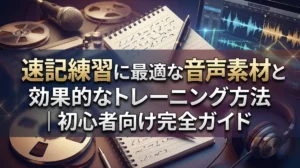 速記練習に最適な音声素材と効果的なトレーニング方法｜初心者向け完全ガイド