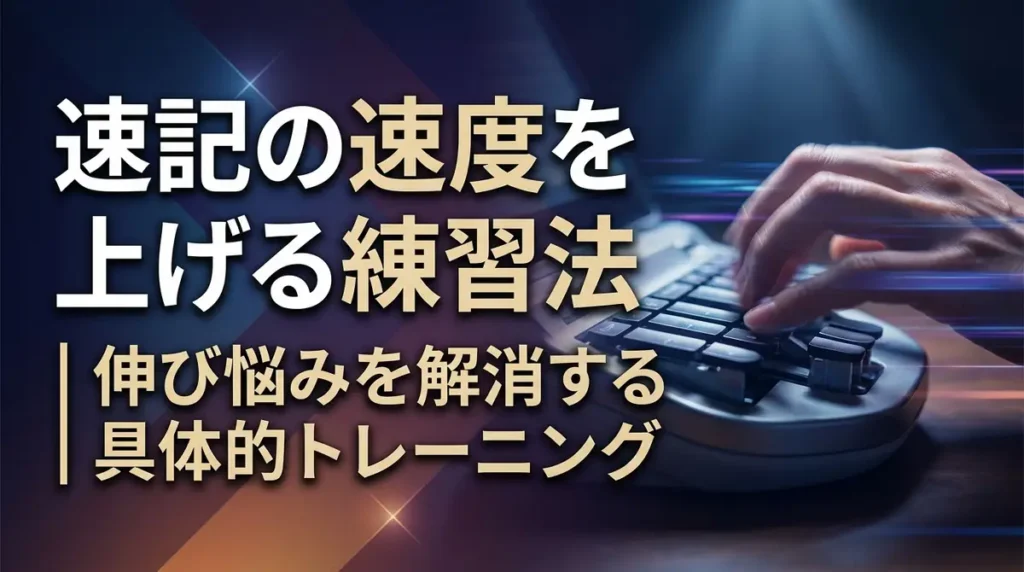 速記の速度を上げる練習法｜伸び悩みを解消する具体的トレーニング