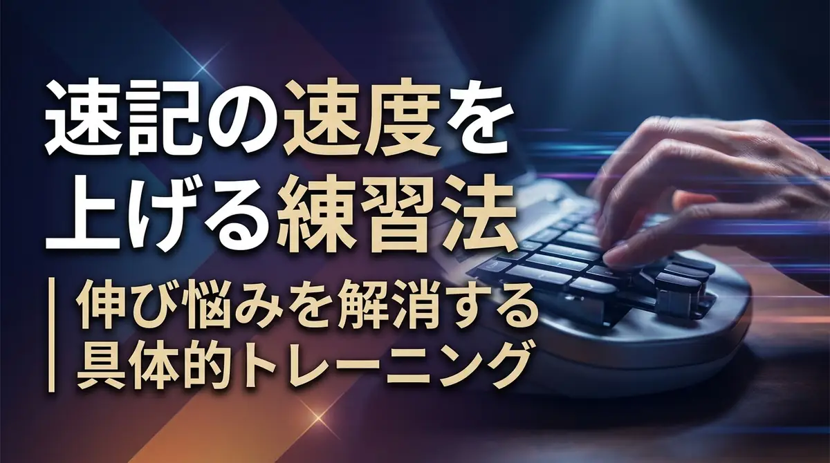 速記の速度を上げる練習法｜伸び悩みを解消する具体的トレーニング